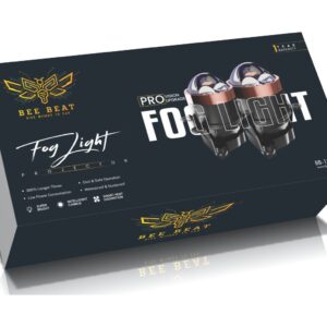 BEE BEAT* Audio Wheels LED Projector 1.8 Inch Fog Lamp with Cover 120W, Tri-Color (White/Warm/Yellow) | Fog Light for Car & Vehicle Modification | Compatible with Tata Nexon, Punch, Harrier OR Curvv